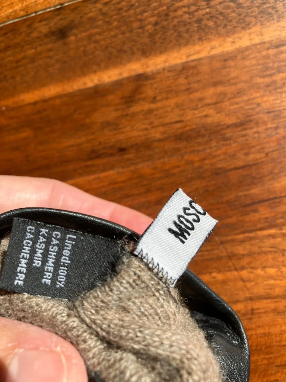 Moschino Lambskin Gloves Size 7 Small